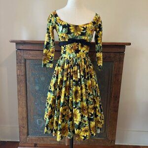 Bernie Dexter Sunflowers Katie Dress NWOT